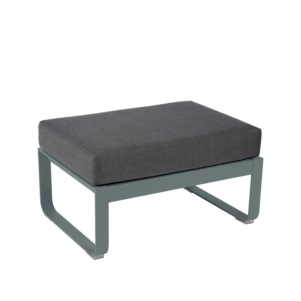 Fermob Bellevie 1-sits fotpall Storm grey (grå), graphite grey dyna