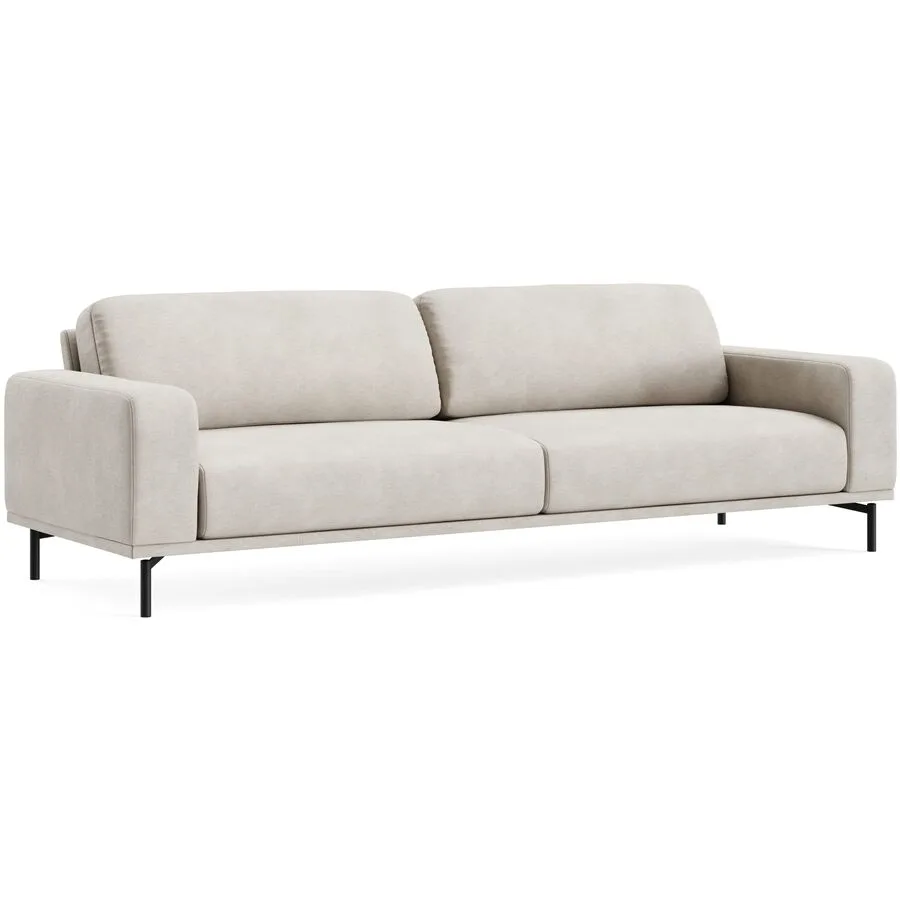 Sofa Maja Braun Stoff 237 cm 99 cm - Farbe: MOVIE - 9 cappuccino - Möbel Konfigurator: Traummöbel individuell zusammenstellen