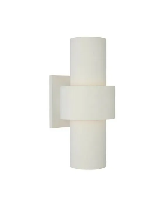Chalmette Medium Layered Sconce Plaster White