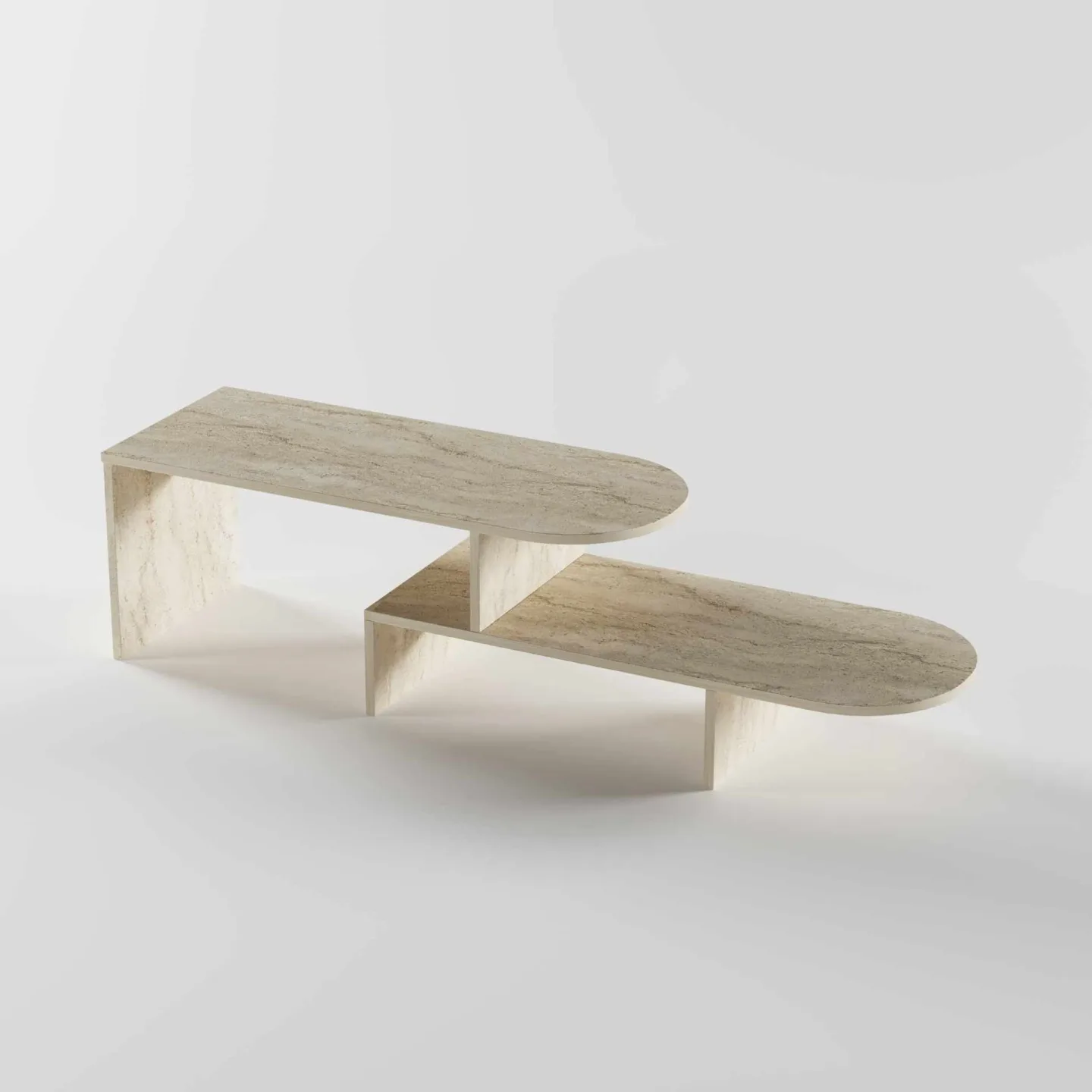 Deliones Soffbord 100 cm - Travertin