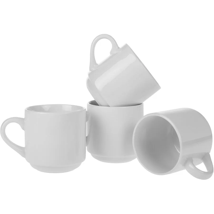 Kaffeetassen-Set COCON Weiss Porzellan 320 ml