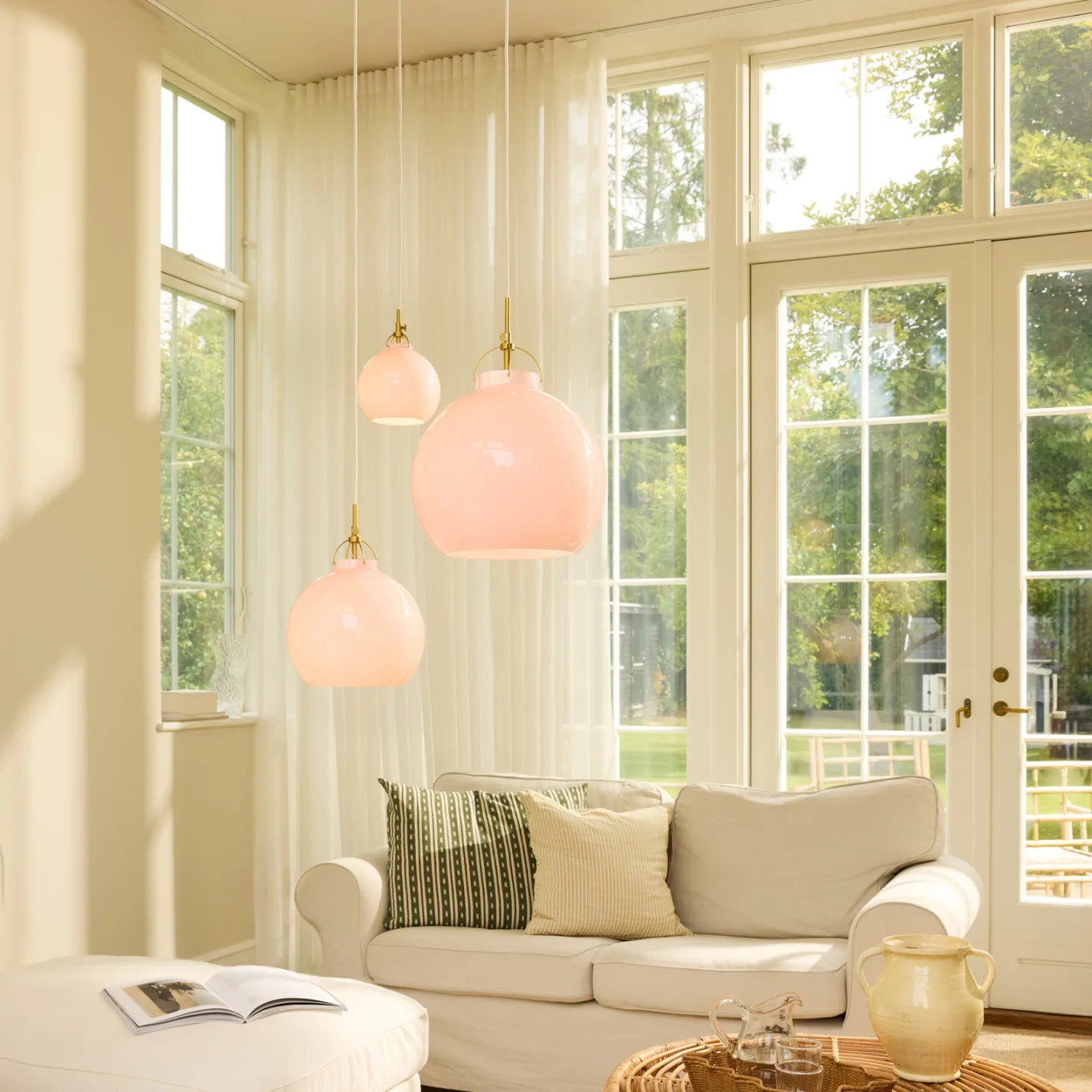 TOSCANA Hängeleuchte, rosa, Ø 36 cm, Glas - Halo Design - Esszimmer - Einflammig
