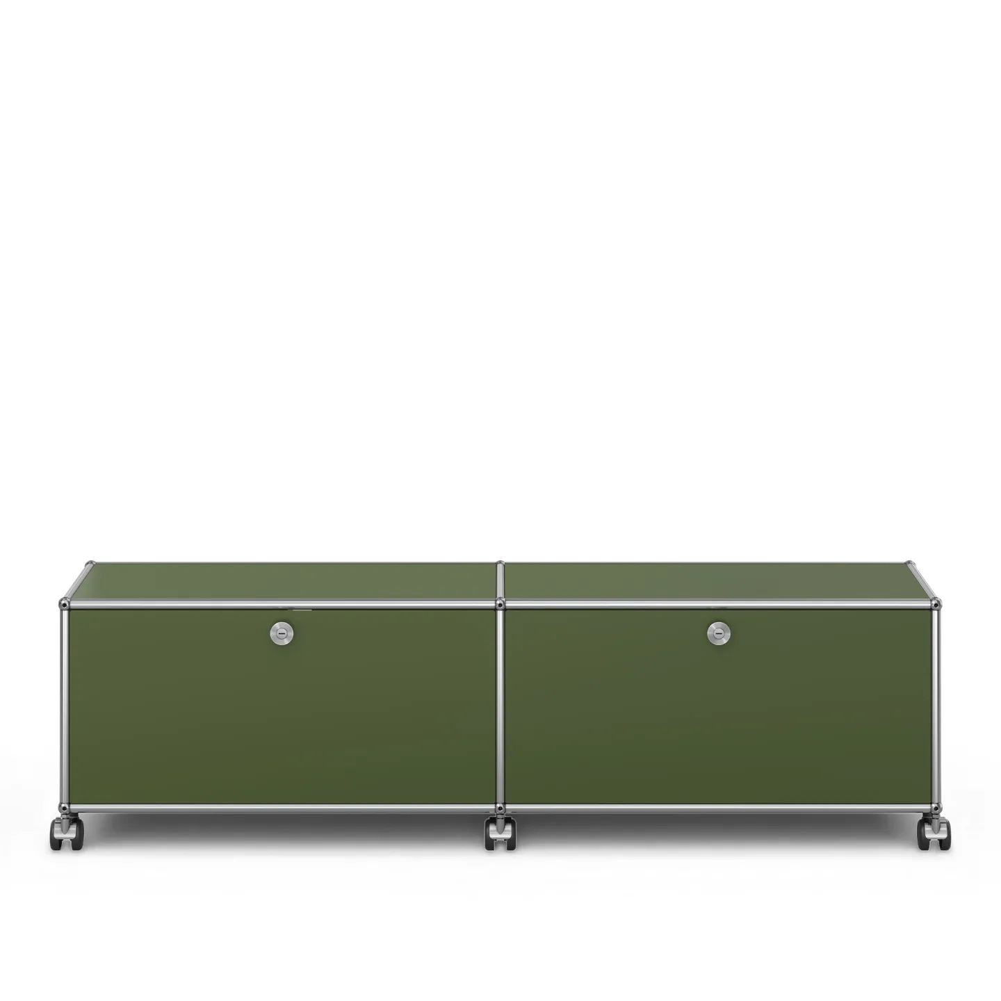 USM - USM Haller M61 Olive Green - TV-bänkar - Fritz Haller & Paul Schärer - Grön - Metall
