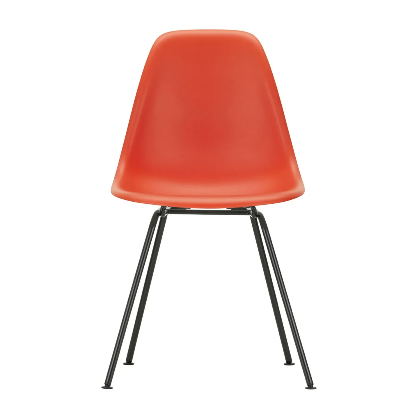 Vitra Eames fiberglass chairs DSX stol Classic red-Black