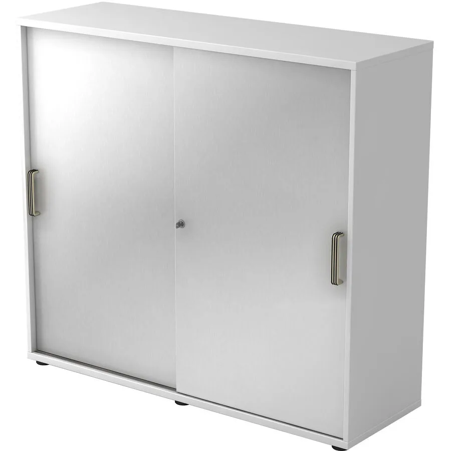 Aktenschrank Office Silber, Weiss Holzwerkstoff B 120 H 110 cm