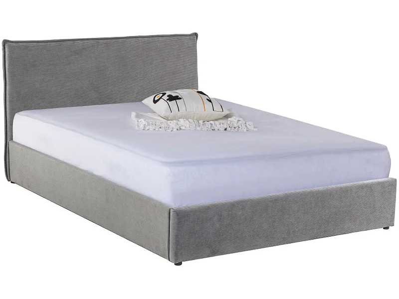 Kastenbett NERU 140x200cm stoff grau