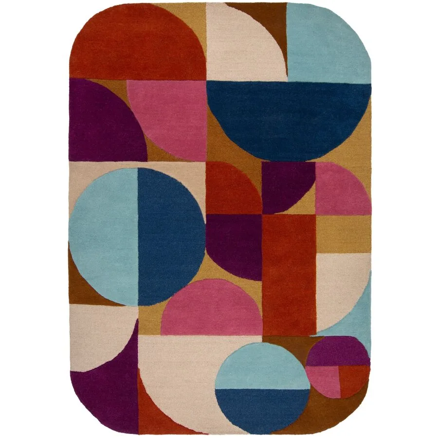 Teppich Blonq natur Symmetrie Wolle 200 x 290 cm