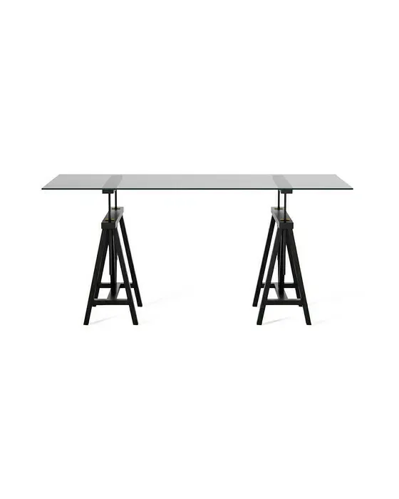 Trestle skrivbord modern black