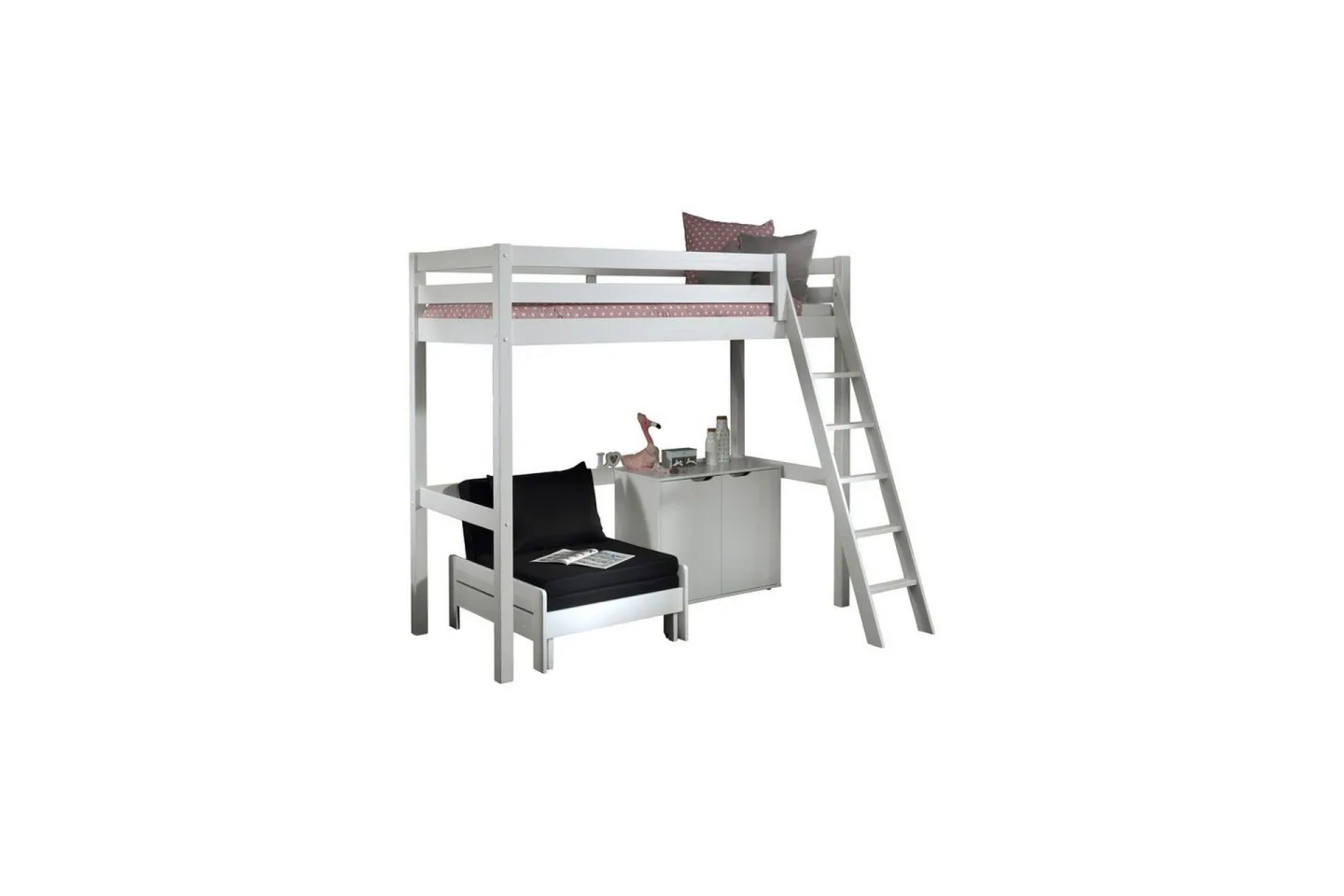 Bäddsoffa och byrå Pino Mezzanine 2-dörrar 90 x 200 cm - 90 x 200 cm