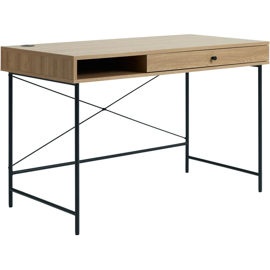Schreibtisch Perri eiche MDF/Melaminfolie B 120 T 76 cm