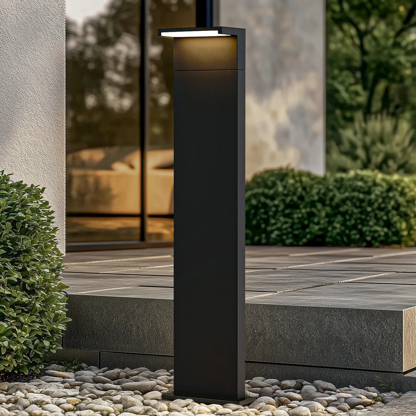 Iberion LED-Wegeleuchte, anthrazit, 90 cm, Metall - Arcchio - Terrasse - Modern - Aluminium - Eckig