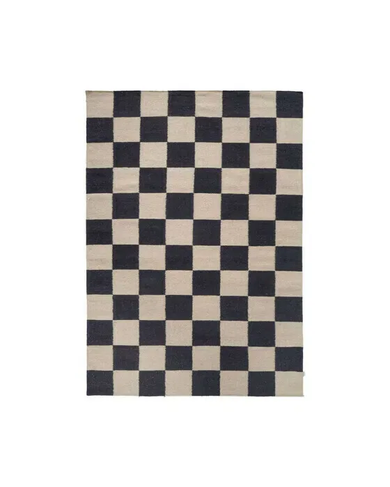 Square tæppe sort/natur