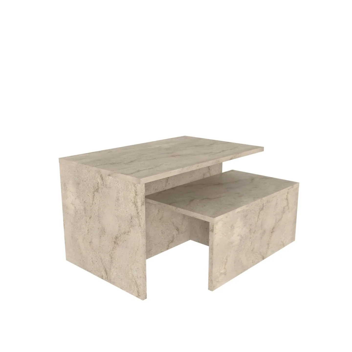 Vumira Satsbord 2 delar 72 cm - Travertin