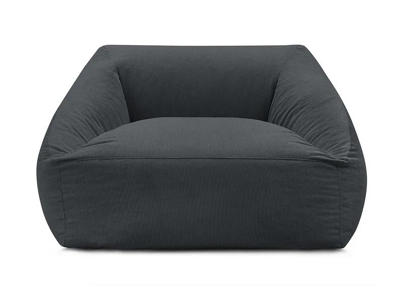Hocker BOBOCHIC LILIBET 125x125x77cm cord-stoff dunkelgrau