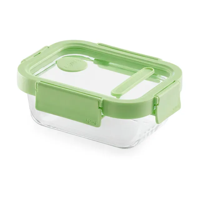 Lékué Lékué rechteckige Glas-Lunchbox 0,37 L Grün