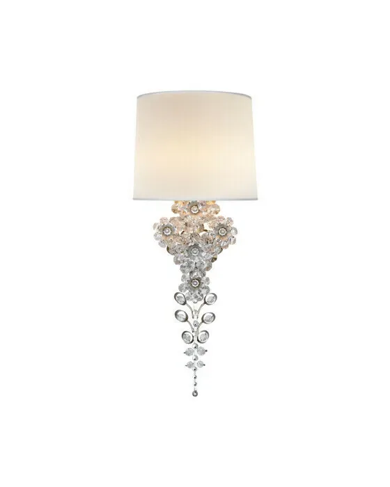 Claret Tail Sconce Burnished Silver Leaf