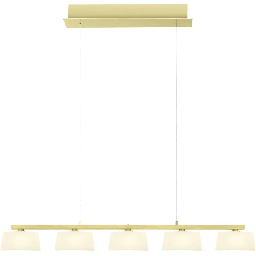 Pendellampe View Beige Aluminium/Eisen 85 cm - Farbe: Champagner - LED - Lichtfarbe: Warmweiss - LED Energiesparlampen