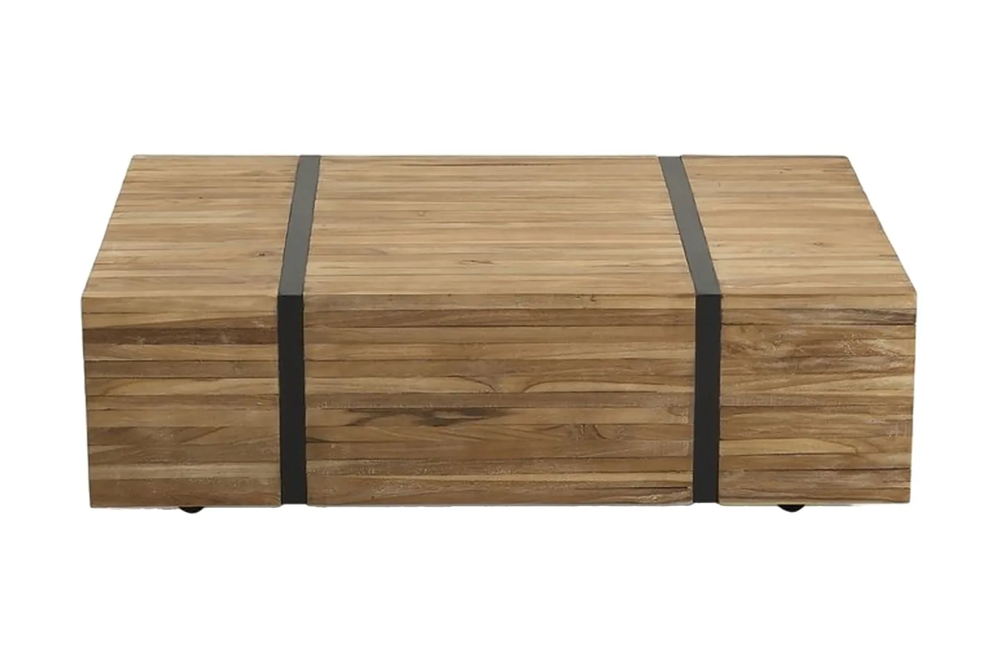 Amlin Soffbord 110 cm på Hjul - Brun/Svart