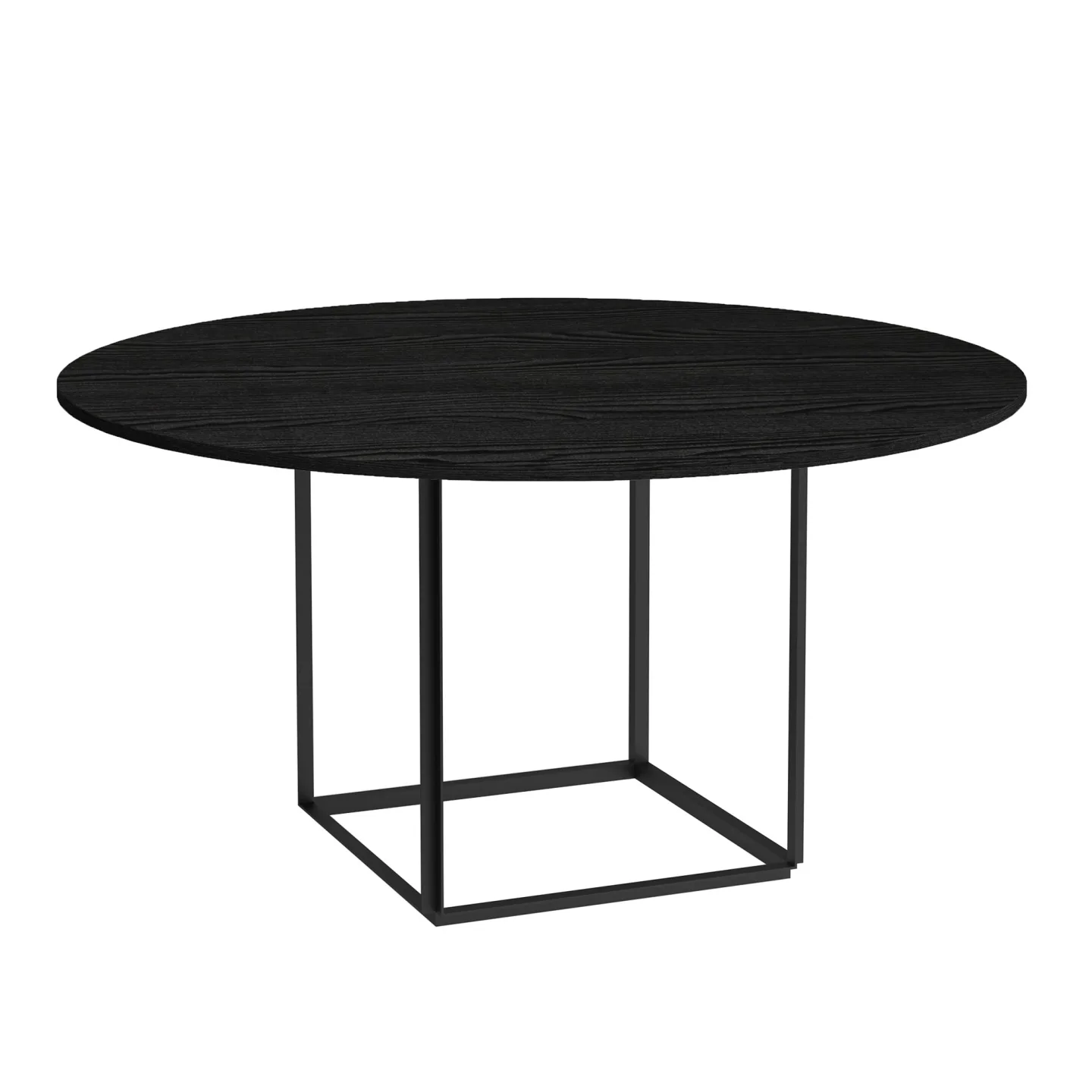 New Works - Florence Dining Table - Ø145, Skiva: Trä - Svartbetsad Ask, Underrede: Svart - Matbord - Josefine Hedemann,Knut Bendik Humlevik - Svart - Trä
