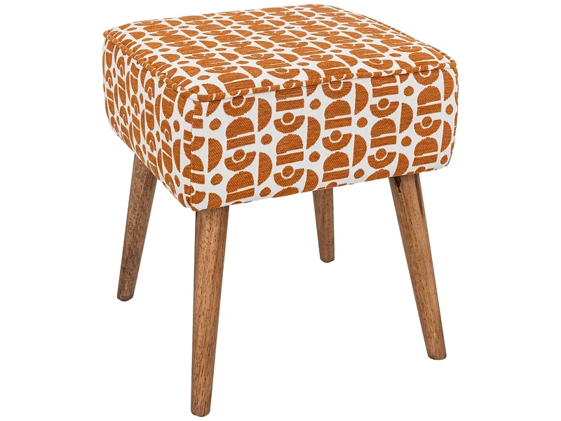 Hocker ATMOSPHERA JUNO 38x38x41cm polyester bernstein