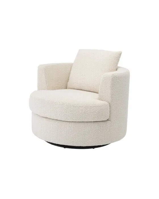 Swivel Chair Felix Bouclé Cream