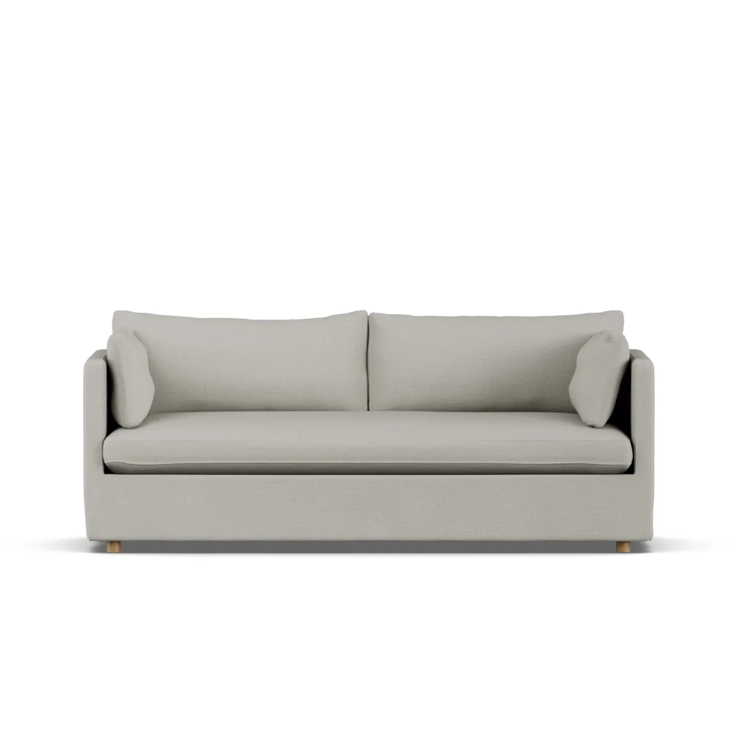 1898 Linnevik Sofa Same Grey 6673-Eiche weiß geölt, 3-sitzig, mit Volant