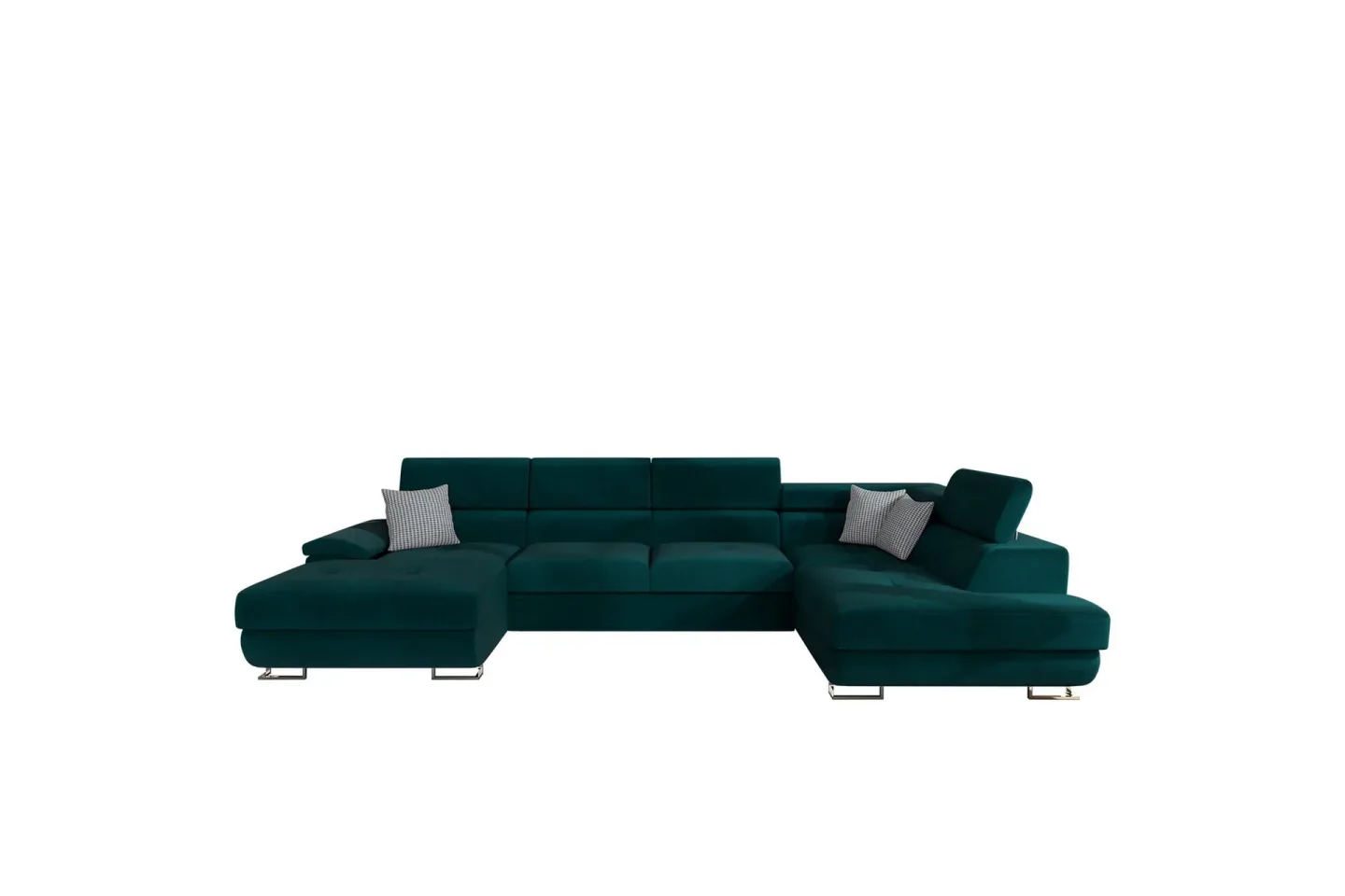 Reginia Soffa med Divan och Schäslong 4-sits - Grön