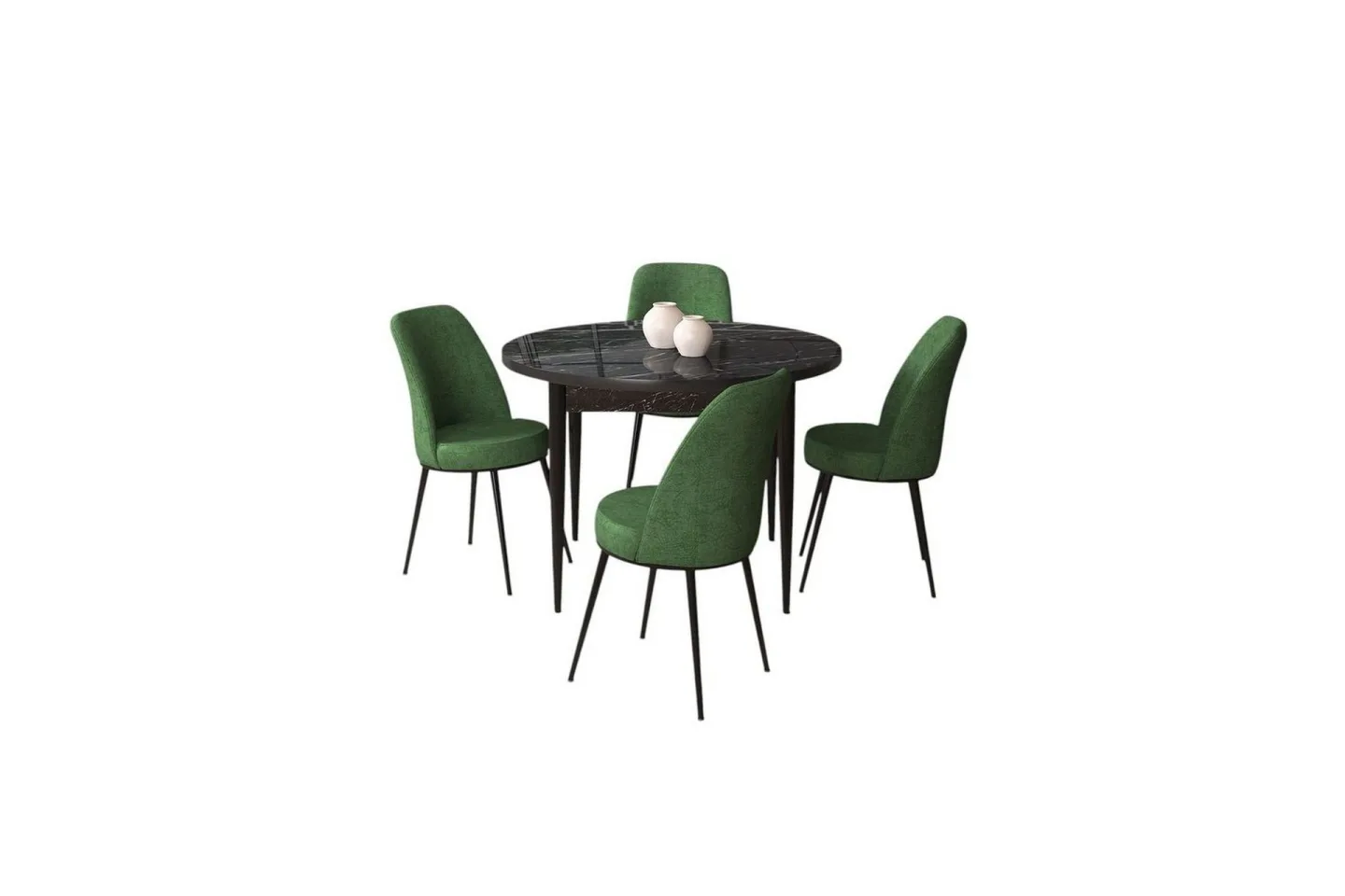 Tor Matgrupp 4-sits - Svart/Beige