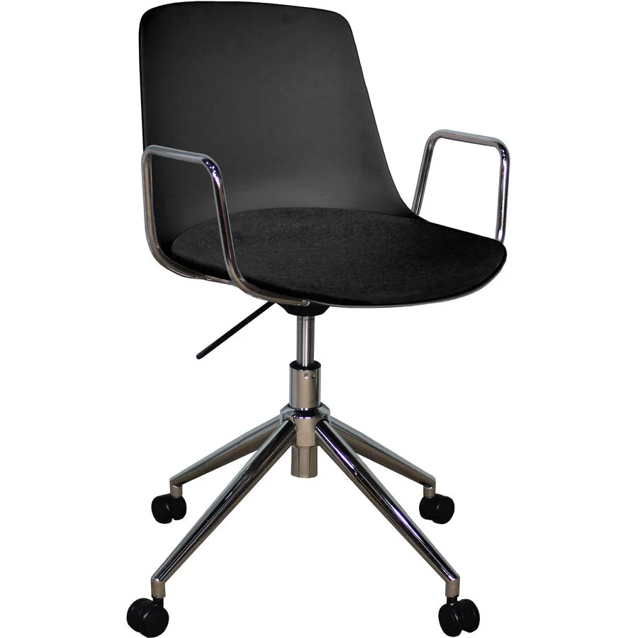 Bürostuhl Livio schwarz Polypropylen H 82.5 cm