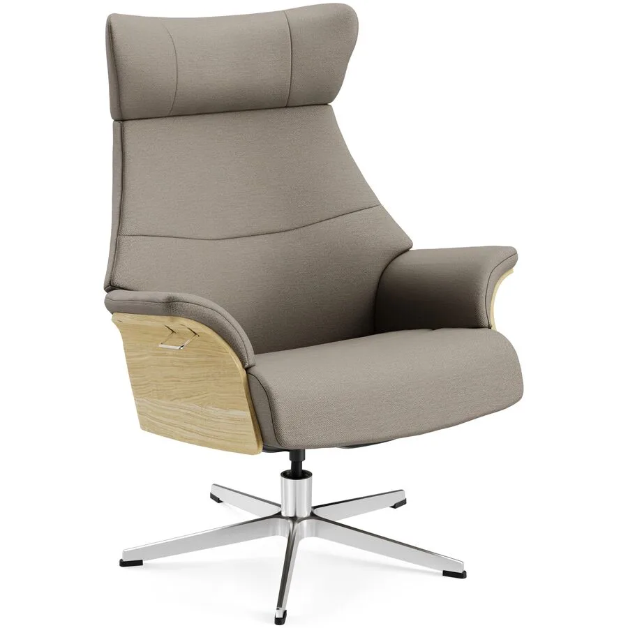 Conform Sessel Airness 25 mole Stoff, Eiche, Aluminium B 81 T 163 H 101 cm - Möbel Konfigurator: Traummöbel individuell zusammenstellen
