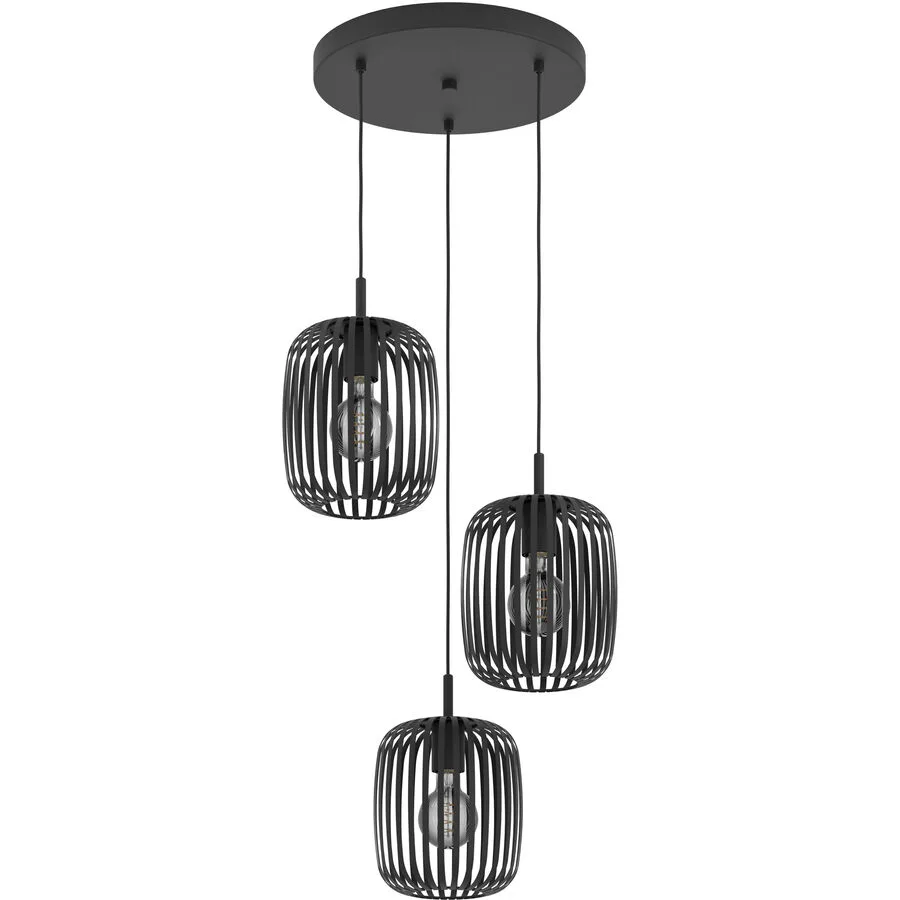 Eglo Pendellampe Romazzina Schwarz Stahl 110 cm