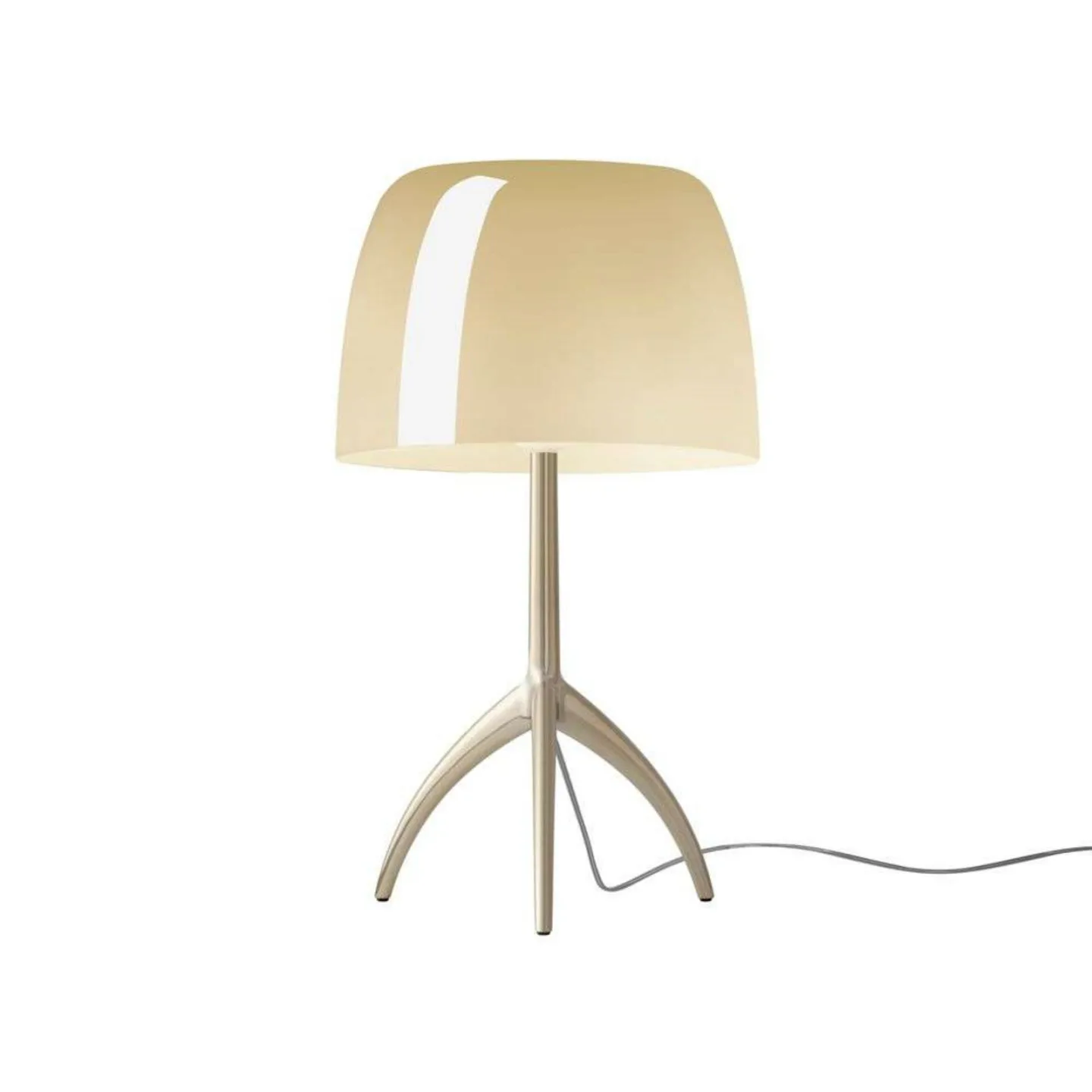 Lumiere Grande bordlampe, gull/beige, 45 cm - Foscarini - Stue - Aluminium