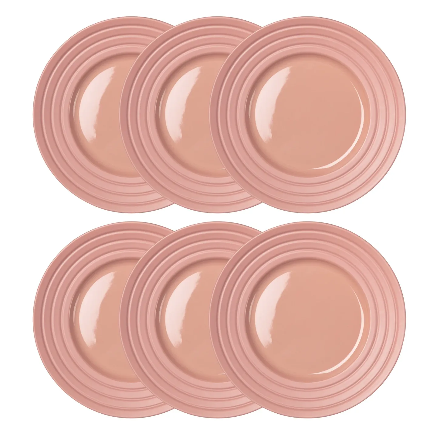 NJRD Lines tallrik Ø27 cm 6-pack Rosa