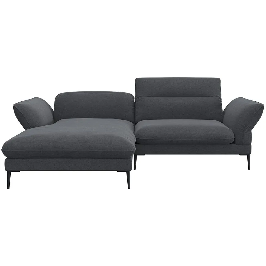 Ecksofa Tiara Links Stoff anthrazit B 241 T 88 cm