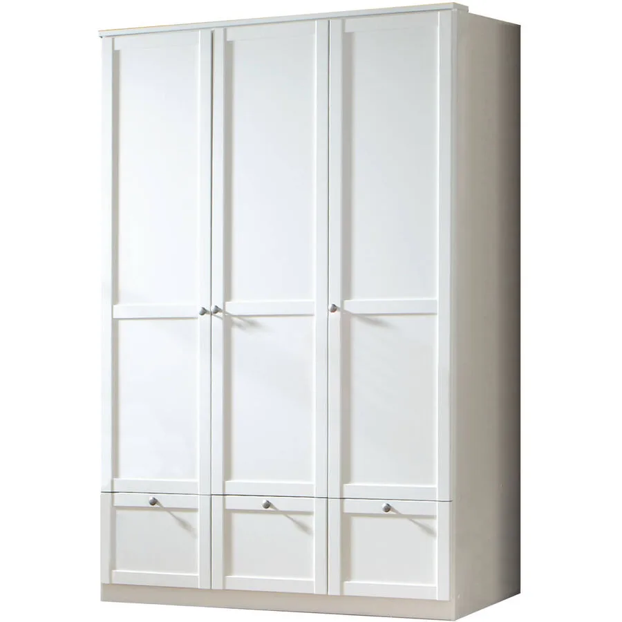 Kinderkleiderschrank Birgit Dekor weiss Holzwerkstoff B 135 cm