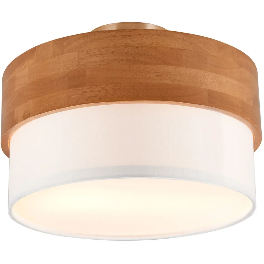 Deckenlampe Sesona Grau Metall 30 cm 22 cm - Farbe: Nickel matt