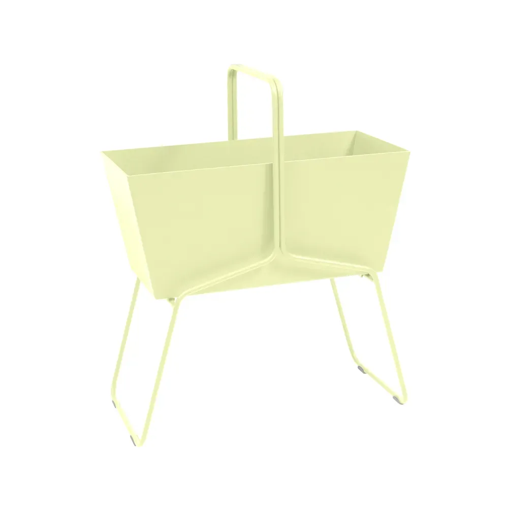 Fermob Basket high planteringsbox Frosted lemon (gul)