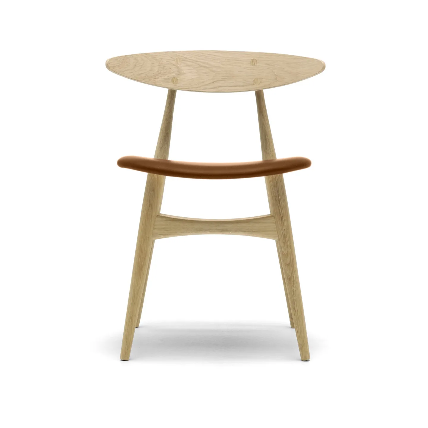 Carl Hansen - CH33P - Klädd sits, Oljad Ek, Lädergrupp C Sif - 95 - Matstolar - Hans J. Wegner - Träfärgad - Trä