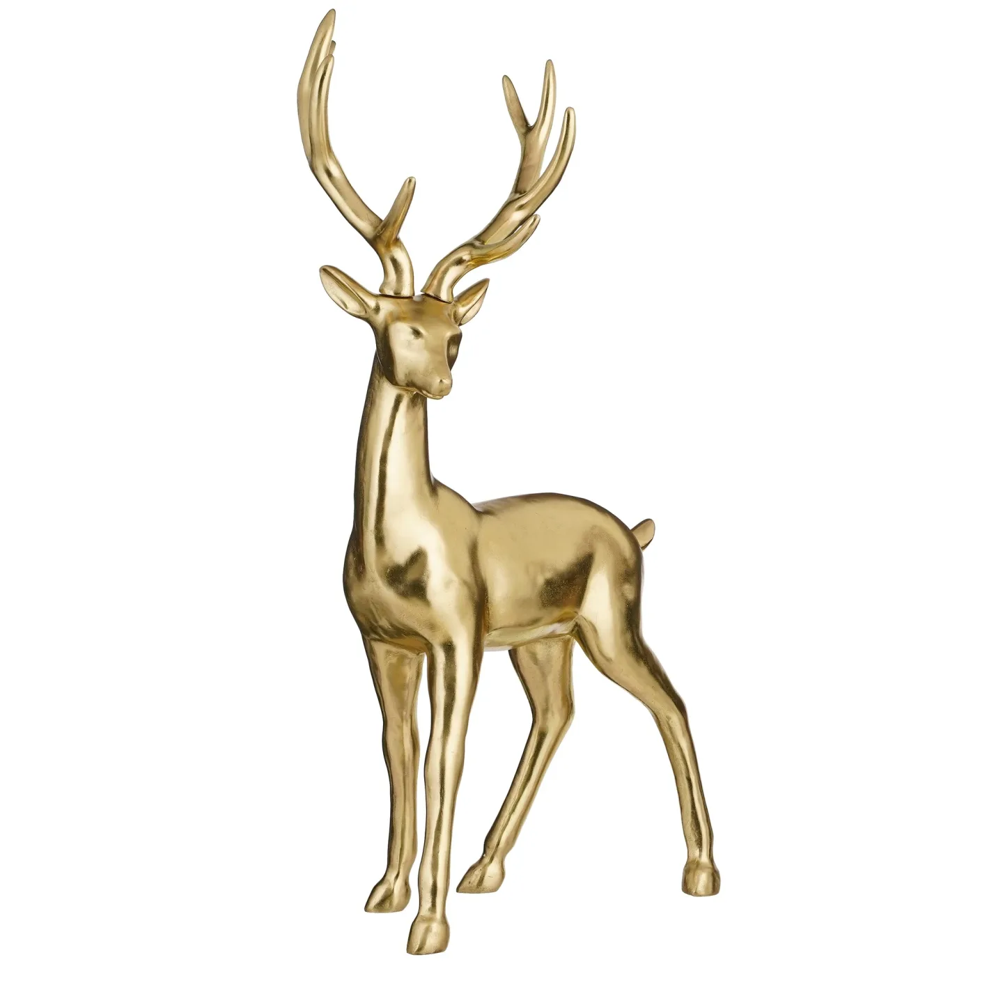 Decofinder Figur Hirsch, Stehend Gold B: 102 cm | Schubiger Möbel