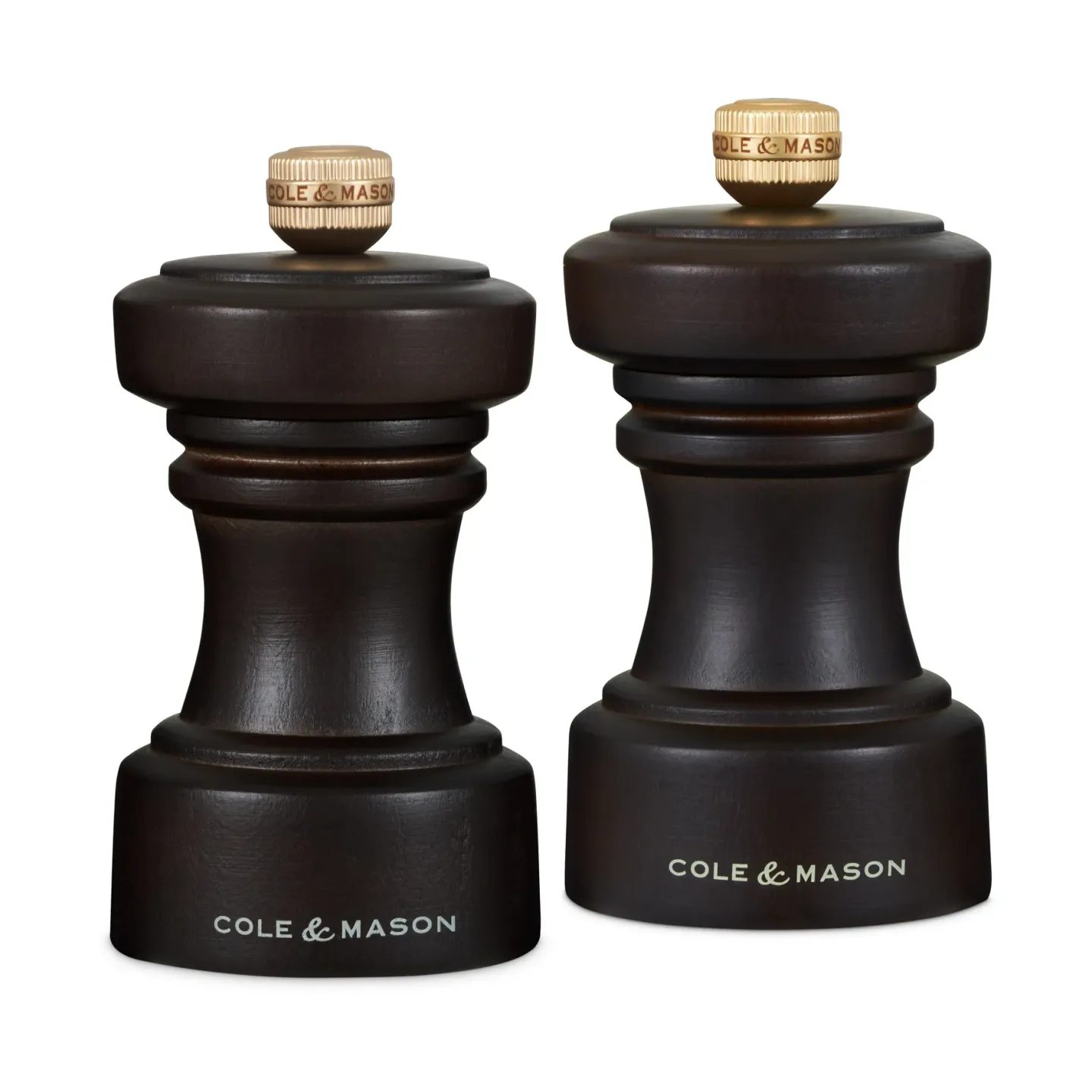 Cole & Mason Hoxton Salz- und Pfeffermühlenset 10 cm Chocolate