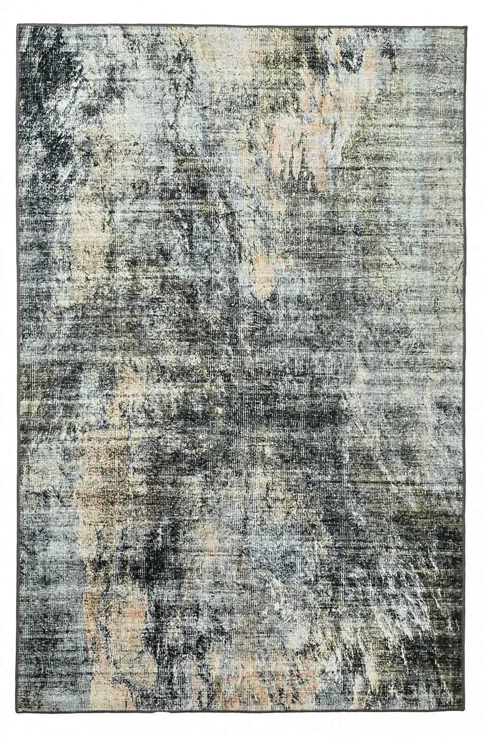 Flatvevd teppe - Bechar (svart/multi) (Størrelse: 190 x 280 cm)