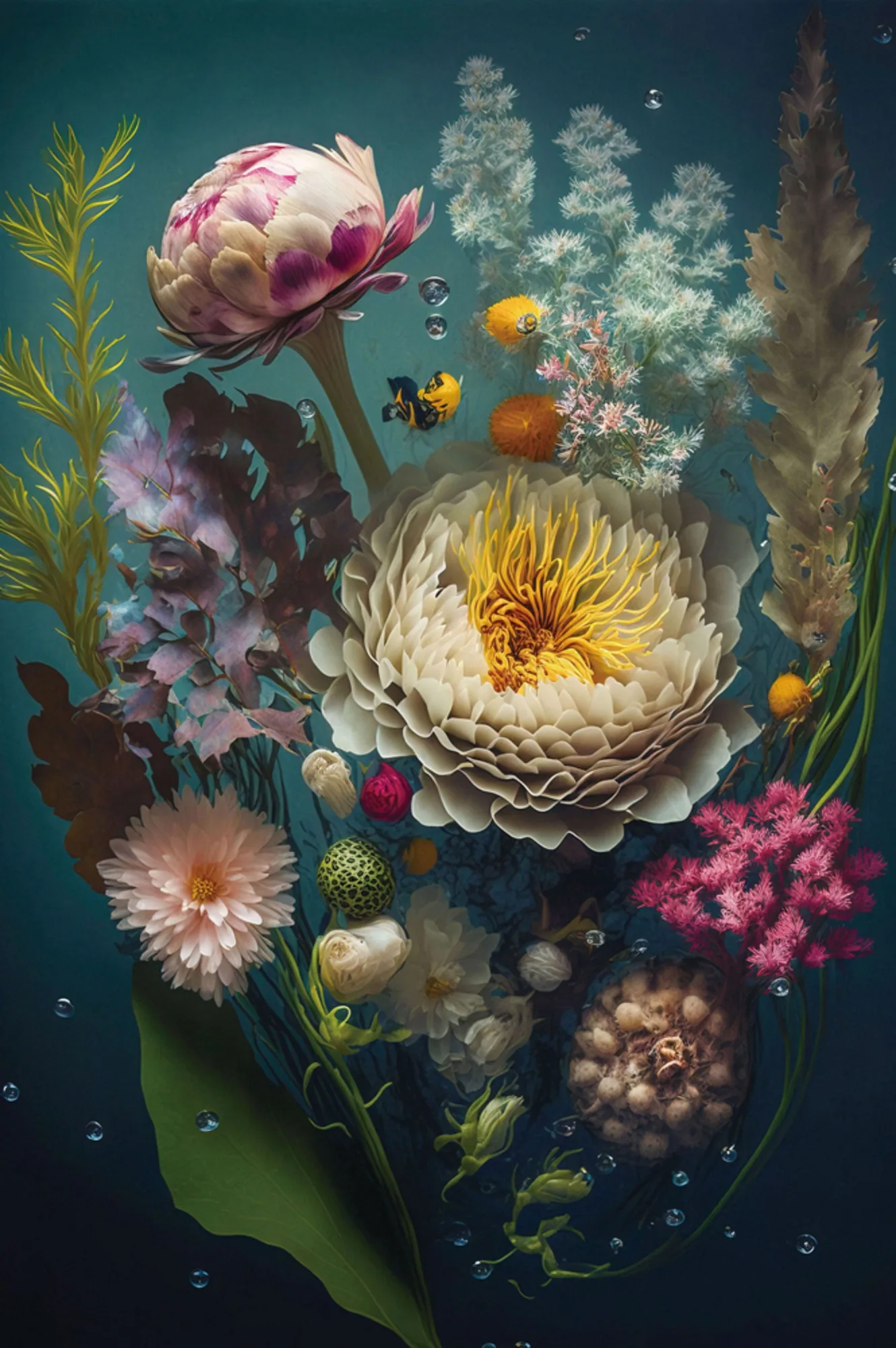 image LAND Glasbild Water Flowers | Schubiger Möbel