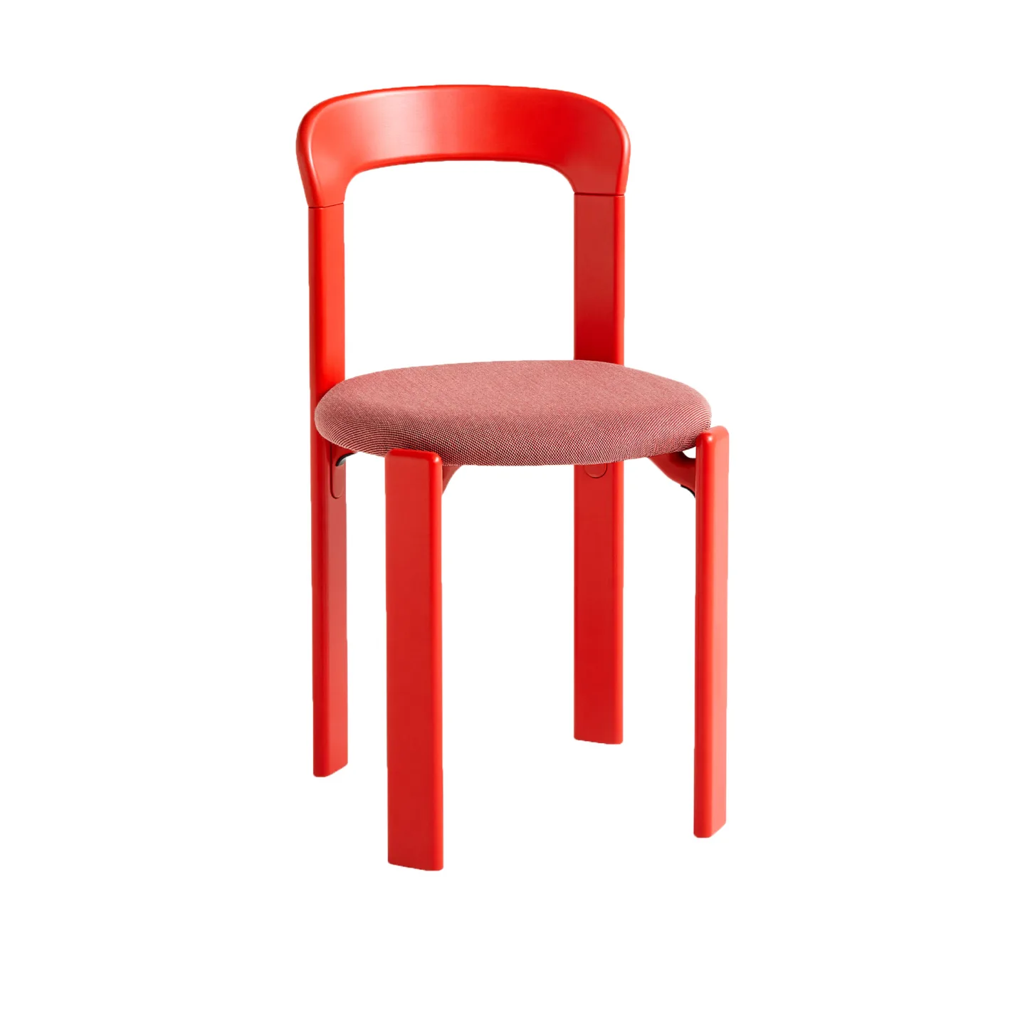 HAY - Rey Chair - Scarlet red waterbased lacquered beech, seat upholstery Steelcut Trio 636 REY22 - Matstolar - Bruno Rey - Röd - Trä