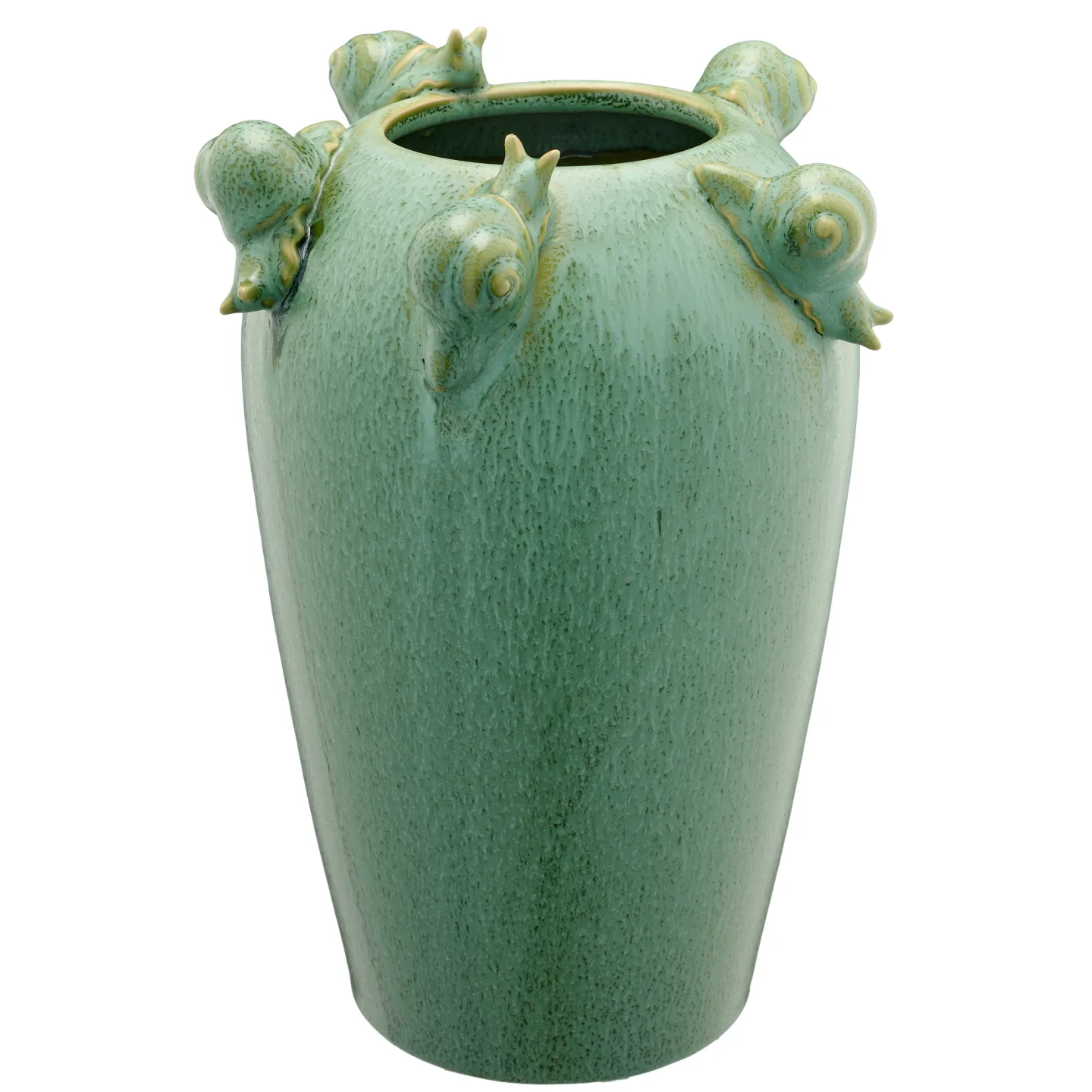 Gasper Vase Porzellan mit Schnecken, Jade | Schubiger Möbel