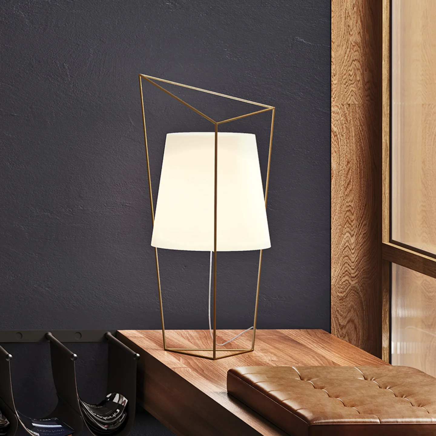 Tatu Tischleuchte Black - KDLN - Wohnzimmer - Design - Glas - Mit Schirm