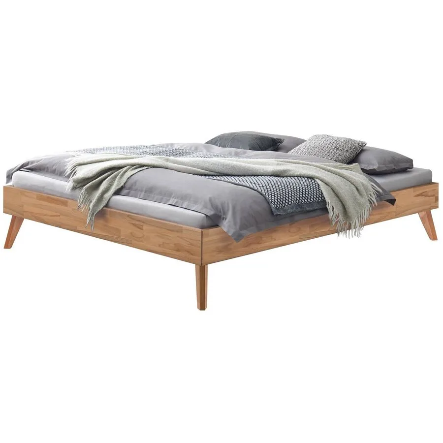 Hasena Bett Ivana Braun Holz 100 x 200 cm - Farbe: Kernbuche