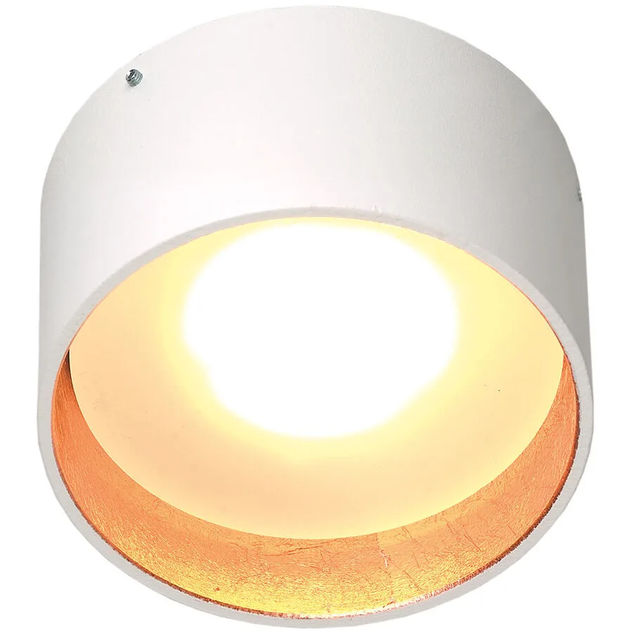 Bopp Dekorring One Kupfer/Weiss Aluminium 10 cm 6 cm - Farbe: Weiss/Kupfer - LED - LED Energiesparlampen