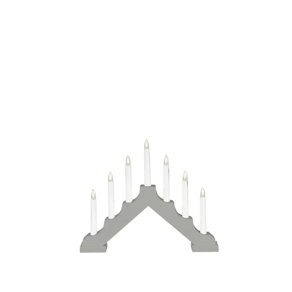 Konstsmide - Elljusstake 7ljus - Adventsljusstake - Grå