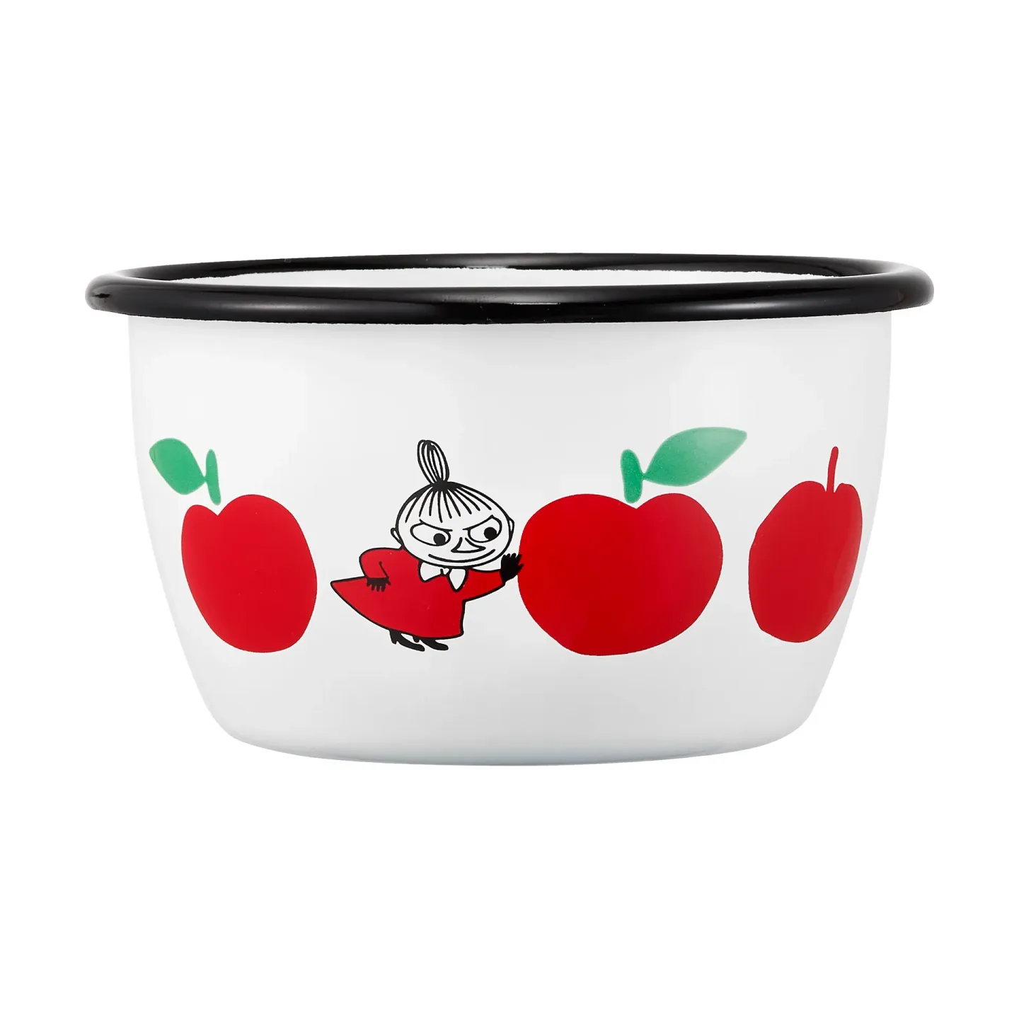 Muurla Mumin Emaille-Schale 30 cl Joyfull Apples-Rot