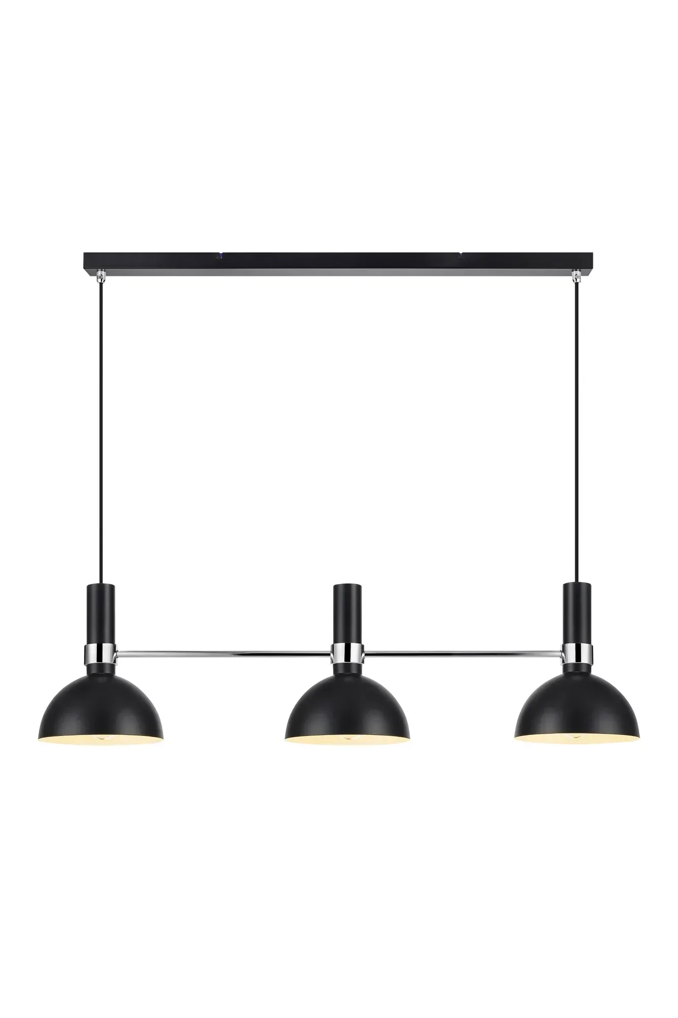 Larry Deckenlampe Schwarz/Chrom Gerade